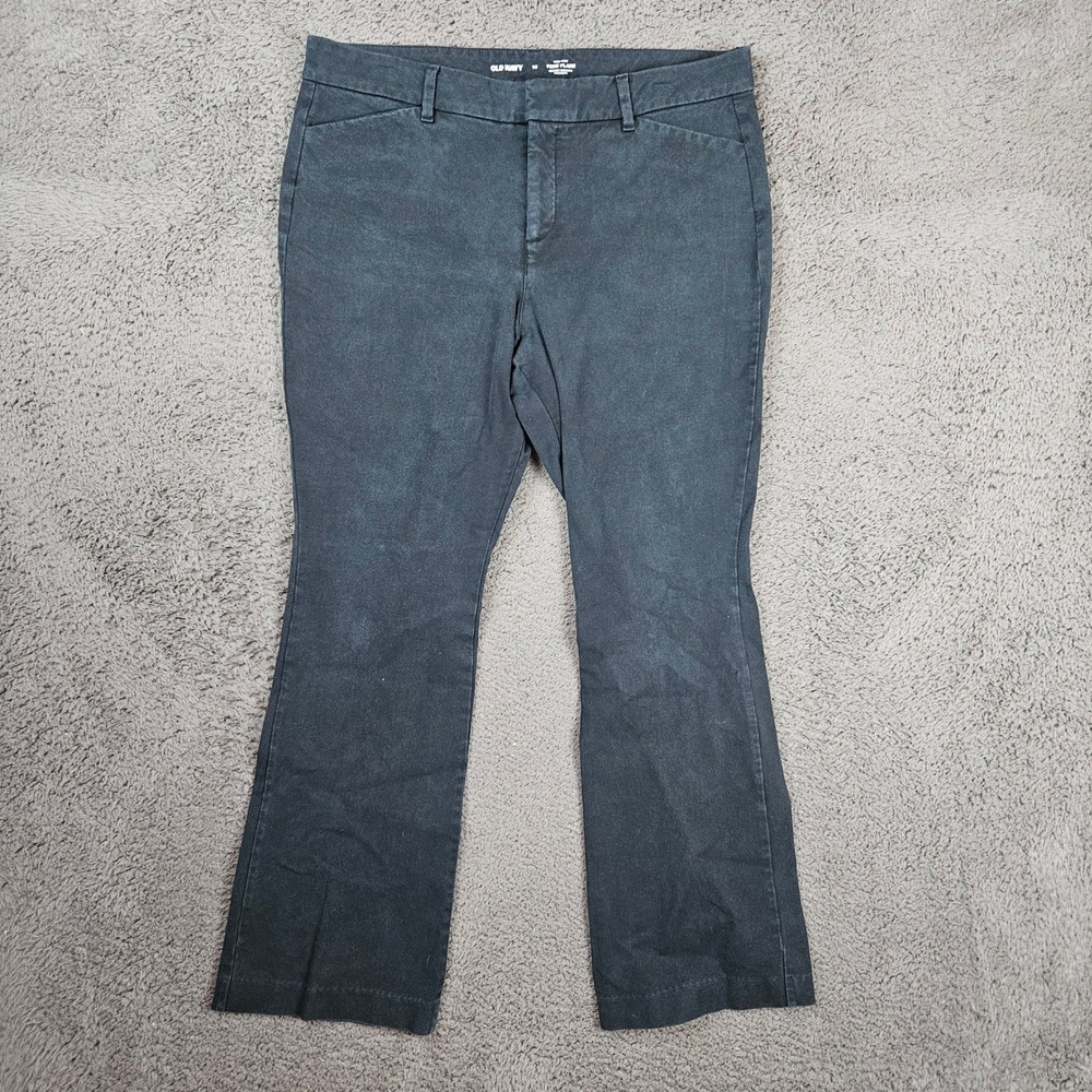 Old Navy High-Rise Pixie Flare Pants Womens 14 Black